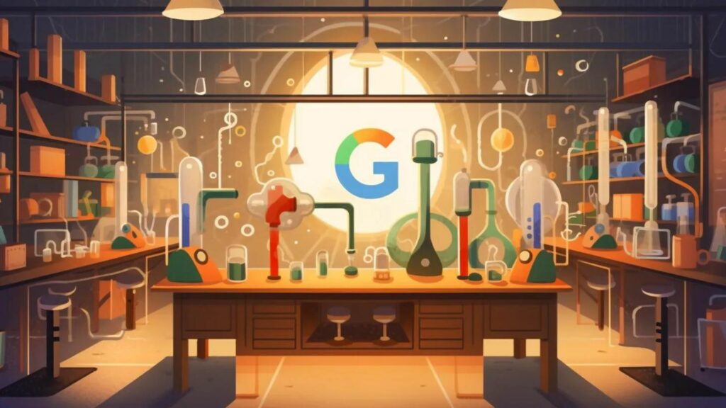 A Lab with the Google Logo